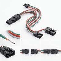 Custom SM 2.5mm Pitch PVC Y Splitter Wiring Harness 1 Male to 2 Female Connector Cable Y-Branch Cable for LED Strip Light 12V