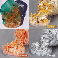 Feuille d'or 28304 feuille métallique pour ongles, peinture, artisanat, Slime et fabrication de bijoux en résine