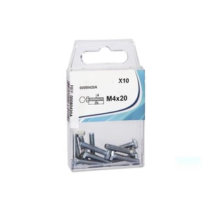Vite - vite metrica DIN-933, M4x30 mm, confezione da 12 pezzi, realizzata in acciaio, ideale per applicazioni in ferramenta e - Product Image 1