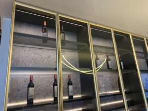 キッチン家具モダンガラスディスプレイキッチンキャビネット - Product Image 2