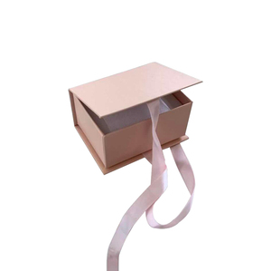 Customized Luxury <b>White</b> Cardboard with Ribbon Closure Paper Gift <b>Box</b> - Product Image 1