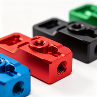 Pièces de rechange OEM PWC, rouge, bleu, vert, noir, aluminium anodisé, système de direction usiné CNC, usinage par électroérosion à fil