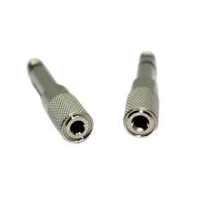 6.35mm Stereo Male To 3.5mm Female <b>Adapter</b> <b>Plug</b> Zinc Alloy Right Angle Connector For Audio Video Use - Product Image 3