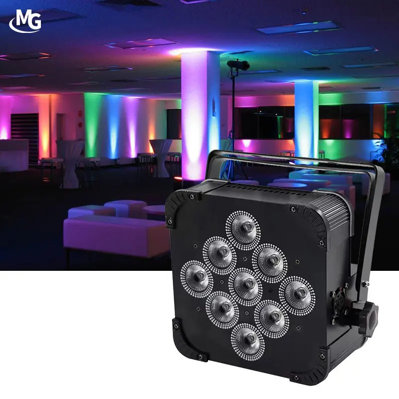 RGBAW UV 6in1 LED Par Battery Wifi Wireless 9x18 W Uplight for Wedding Stage Christmas Party