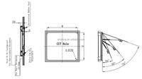 Fenêtre latérale en aluminium pour caravane avec rideau et pare-soleil pour pièces de camping-car
