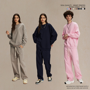 High Quality 430g <b>Circle</b> Hoodie Men Women Oversized Print T-Shirt Street Style Brand Wholesale Fashion for Autumn - Product Image 5