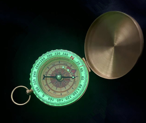 <span class=keywords><strong>Nuevo</strong></span> Brújula Luminosa de Latón Clásica Portátil para Viajes, Senderismo y Actividades al Aire Libre, Estilo Reloj de Bolsillo, Resistente al Agua, con Puntero, en Venta - Product Image 5