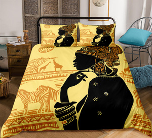 Africano Tessili Per La Casa Esotico Etnico 3-4 <span class=keywords><strong>Set</strong></span> Di Biancheria Da Letto Duvet <span class=keywords><strong>Set</strong></span> Lenzuolo <span class=keywords><strong>Set</strong></span> - Product Image 3