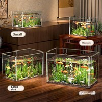 Nouvelle Couverture Hydroponique Fermée Épaissie à Haute Transmittance de Lumière, Brevetée, pour Aquarium en Acrylique d'Intérieur, Ornement de Table – Vente Chaude