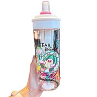 Bouteille d'eau Kecolove 760 ml pour enfants, mignonne, créative, avec paille, pour le sport en plein air, l'école, avec poignée
