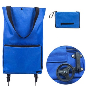 Sac de courses pliable en tissu Oxford 600D en gros, chariot de courses pliable en microfibre, sac de courses pour la maison - Product Image 2