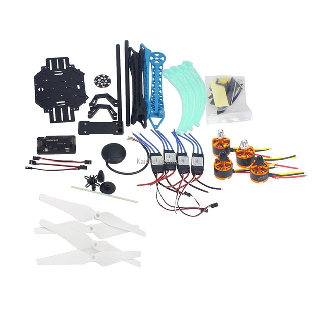 Drone Quadrocopter 4-axle Aircraft Kit 500mm Multi-Rotor Air Frame 6M GPS APM2.8 Flight Control No Transmitter Battery F08151-K