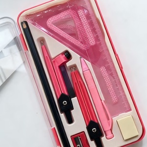 Ensemble de compas en plastique pour étudiants, le plus populaire, en promotion, pour examens, dessin et peinture, avec crayon, règle et gomme - Product Image 4