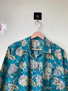 Ensemble de pyjama en coton fait main indien, vêtements de nuit, pyjama en coton doux, imprimé à la main, motif floral jaipuri, vêtements de détente, ensemble de pyjama - Product Image 2