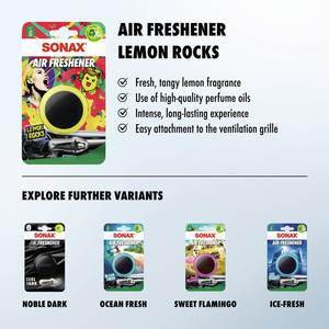 Désodorisant de voiture SONAX GmbH Lemon Rocks, 1 pièce, parfum agrumes énergisant pour usage automobile - Product Image 3