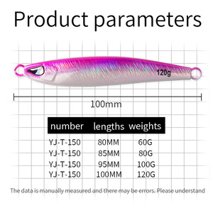 Señuelo de jigging Yj-T-150 de 100 mm y 120 g, cebo de fondo para pesca en agua salada. - Product Image 1