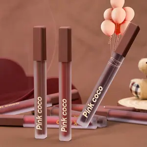 6Colors PINKCOCO Vegan Colors Cosmetics High Pigment Diamond Shine Glitter Metallic Lipstick