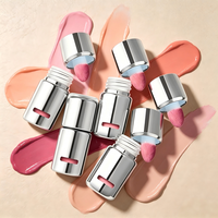 Fard à joues liquide hydratant personnalisé 6 couleurs, fond de teint éclatant pour le visage et les joues, fard à joues scintillant, marque privée, vente en gros