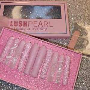 Esmalte <span class=keywords><strong>de</strong></span> uñas postizas con diseño <span class=keywords><strong>de</strong></span> <span class=keywords><strong>estrella</strong></span> <span class=keywords><strong>de</strong></span> película, Uñas postizas hechas a mano, alta calidad, muestra gratis - Product Image 4