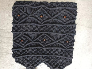 Handmade Macrame Tote <b>Bag</b> Hollow Pattern Bohemian Style Women's <b>Shoulder</b> <b>Bag</b> Open Top Single <b>Strap</b> Daily Use - Product Image 4