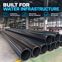 Tuyau d'alimentation en eau PE100 HDPE de grand diamètre durable DN800 DN1000 DN1400, tuyau flexible souterrain pour l'alimentation en eau