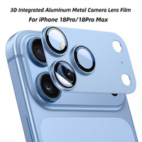 Protection d'objectif d'appareil photo en verre trempé métallique 9H ultra-mince pour 17/18 Pro Max (vente en gros)