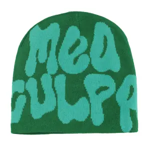 Over Print Skully Custom Mutsen Fabrikant Met Jacquard Logo