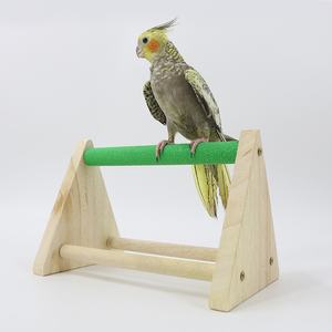 Posatoio Portatile per Uccelli con Bastone in Legno Rivestito di Sabbia di Quarzo, Comodo per Affilare le Artigli, Supporto in Legno per Pappagalli - Product Image 5