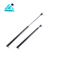 Vérin à gaz pour porte de remorque, course de 200 mm, 150-500 N, connecteur à bille en plastique, ressort à piston