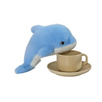 Peluche Super Douce et Mignonne, Jouet en Peluche Élastique Animaux Marins (Dauphin, Requin, Baleine), Rembourrée en Coton PP, Anti-Stress, Cadeau