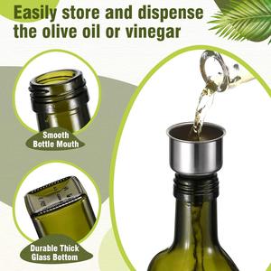 Bouteille en verre pour huile d'olive avec bouchon, vente en gros, 250 ml, 500 ml, 750 ml, vert Dorica, bouteilles d'huile d'olive avec bec verseur facile - Product Image 3