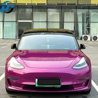 Film Vinyle Adhésif pour Voiture PET PVC Violette Brillante HD, Vente en Gros Usine, Rouleau Complet 1.52X17M/5X60FT