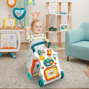 Konig Kids Factory Vente en gros Jouets d'activités <span class=keywords><strong>pour</strong></span> bébés Trotteur en plastique avec tableau magnétique musical pliable - Product Image 1