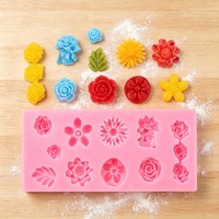 Wiederverwendbare Hitzebeständige Spülmaschinenfeste DIY Fondant Kuchen Backform Gänseblümchen Sonnenblume Silikonform für Kuchendekoration