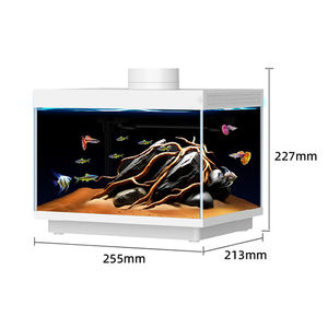 リラクゼーションラインDC5v/2Aデスクトップガラス水族館スクエア水槽4w RGB LEDライトと酸素ポンプ付き - Product Image 2