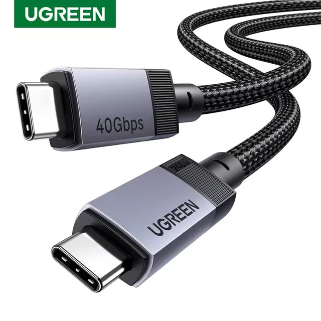 UGREEN USB C to USB C Cable USB4.0 GEN3 240W Aluminium Nylon Braided Data Charging Cable 3.3ft 8K 60Hz Data Transmission Cable
