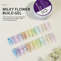 Gel de construction laiteux pour extension d'ongles, gel coloré pour nail art, marque privée