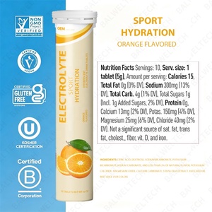 Wholesale OEM Private Label Fruit Flavor Sugar Free Effervescent Hydration Electrolytes <b>Tablet</b> Energy Supplements Drink - Product Image 3