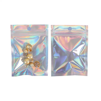 Sachet refermable transparent en PE avec fermeture éclair et option de logo personnalisé, emballage de qualité alimentaire pour faux cils et accessoires de nail art