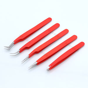 Pince à cils en acier inoxydable de volume russe léger de marque privée personnalisée outils d'extensions de cils pointus - Product Image 3