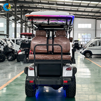 Voiturette de golf électrique Robetaa fiable 6 places, tout-terrain, avec châssis en acier et pneus durables, au prix d'usine