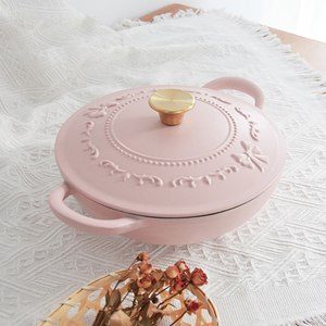 Nhà cung cấp 26cm stockpot nồi súp nồi Hà Lan lò nhà bếp đồ nấu nướng biển thực phẩm nấu ăn nồi men gang soong nồi - Product Image 2