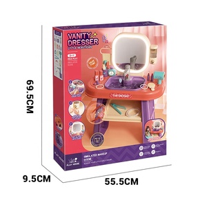 Recién llegado, <span class=keywords><strong>tocador</strong></span> rosa para niñas, mesa de espejo, lavabo de baño, juego de <span class=keywords><strong>tocador</strong></span> con luz de inducción - Product Image 6