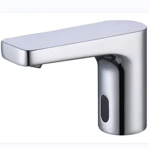 수도꼭지 믹서 화장실 손 씻기 자동 센서 수도꼭지 탭 인기있는 터치리스 욕실 황동 크롬 현대 세라믹