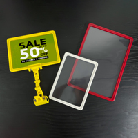Porte-étiquettes de prix pour supermarchés POP de l'usine Hookei, clips promotionnels en ABS + métal, plusieurs tailles et options