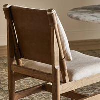 Chaise de salle à manger en bois massif de style américain du milieu du siècle, écologique, durable, style antique Wabi-sabi pour les B&B, les restaurants, les cafés, les hôtels