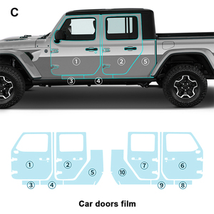 Pour JEEP Gladiator 2020-2022 2023 2024 chaque partie du <span class=keywords><strong>film</strong></span> de voiture prédécoupé TPU PPF <span class=keywords><strong>film</strong></span> transparent auto-réparateur anti-rayures - Product Image 1