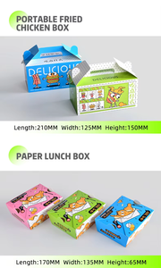 Emballage <span class=keywords><strong>de</strong></span> boîte à <span class=keywords><strong>sandwich</strong></span> frit personnalisé en carton <span class=keywords><strong>blanc</strong></span> imprimé à prix réduit boîtes à salade pour pizzas frites <span class=keywords><strong>poulet</strong></span> fast-food - Product Image 4