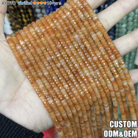 Perles en pierre naturelle 2x4mm facettées en rondelles, vente en gros, perles en pierre facettées en forme de soucoupe