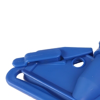 Support de tête de balai serpillère en plastique bleu, clip détachable pour serpillère, pince de serrage filetée pour le nettoyage des sols